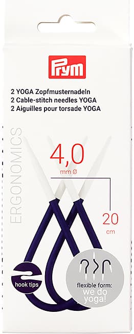 Спицы эргономичные для вывязывания кос Prym Ergonomics YOGA 20см/4,0мм (2шт) undefined