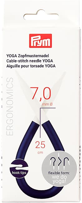 Спицы эргономичные для вывязывания кос Prym Ergonomics YOGA 25см/7,0мм (1шт) undefined