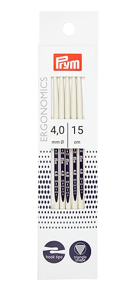 Спицы чулочные эргономичные Prym Ergonomics 15см/4,0мм (5шт) undefined