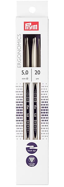 Спицы чулочные эргономичные Prym Ergonomics 20см/5,0мм (5шт) undefined