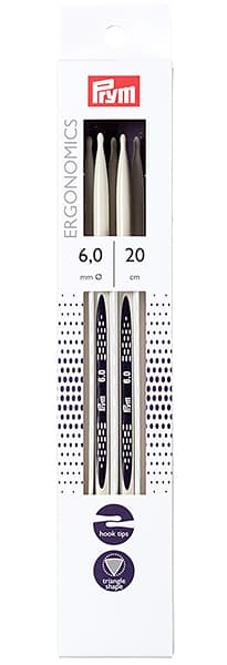 Спицы чулочные эргономичные Prym Ergonomics 20см/6,0мм (5шт) undefined