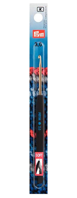 Крючок для вязания 3.0 мм алюминиевый с пластиковой ручкой undefined