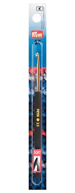 Крючок для вязания 3.5 мм алюминиевый с пластиковой ручкой undefined