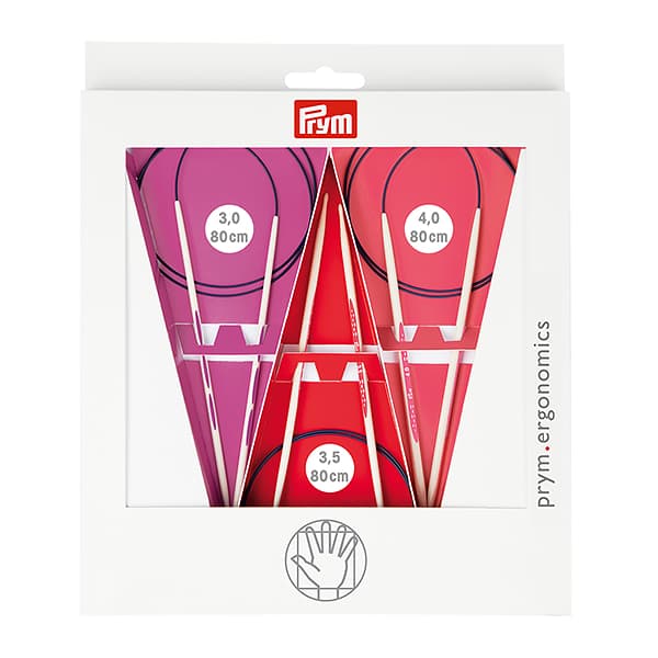 Набор круговых спиц Prym Ergonomics 80см/3,0-4,0мм (3шт) undefined