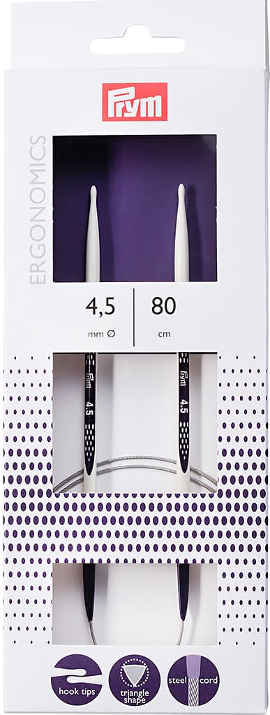 Спицы круговые эргономичные Prym Ergonomics 80см/4,5мм