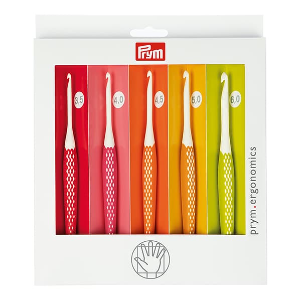 Набор крючков для вязания Prym Ergonomics 3,5-6,0мм (5шт) undefined