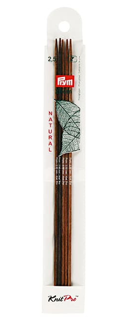 Спицы деревянные чулочные 20см/2,5мм (набор из 5шт) undefined