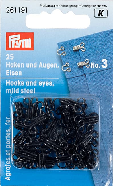 Крючки для одежды №3 черные 25шт undefined