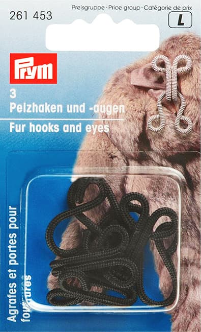 Крючки для меховых изделий чёрные 3шт undefined