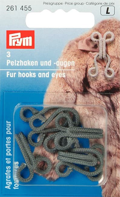 Крючки для меховых изделий серые 3шт undefined