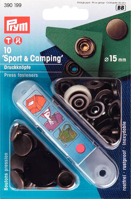Кнопки Sport+Camping 15мм (10шт) цвет состаренной латуни undefined