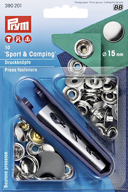 Кнопки Sport+Camping 15мм (10шт) серебристые undefined