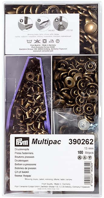 Кнопки Prym Anorak латунь 15мм (multipac, 100шт) undefined
