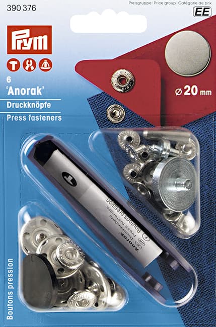 Кнопки "Anorak" железо 20мм (6 шт) undefined