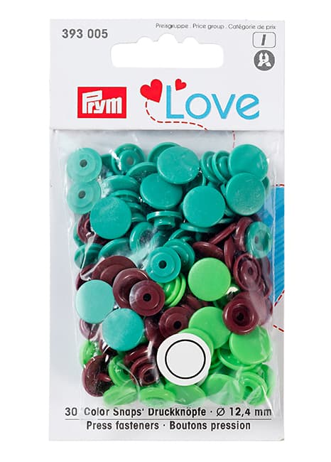 Кнопки Prym Love  "Color Snaps" круглые зеленые, темно-зеленые, коричневые undefined