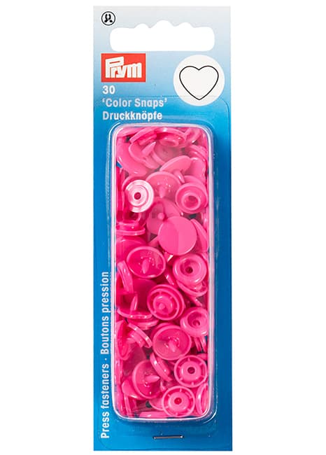 Кнопки "Color Snaps" сердце ярко-розовые undefined