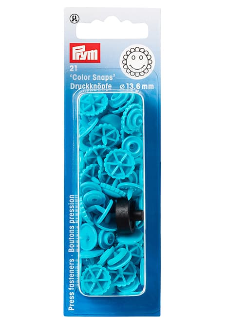 Кнопки "Color Snaps" цветок бирюзовые undefined