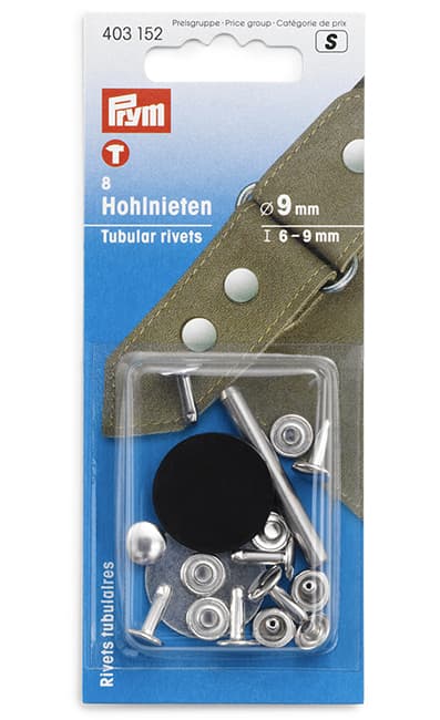 Клёпки-хольнитены для материала толщиной 6-9мм серебристые d9мм 8шт undefined