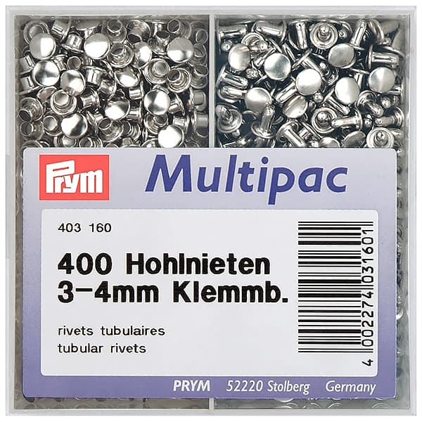 Клепки-хольнитены для материала толщиной 3-4мм серебристые (multipac, 400шт) undefined