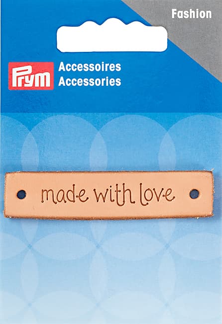 Этикетка "Made With Love" прямоугольная, кожаная undefined