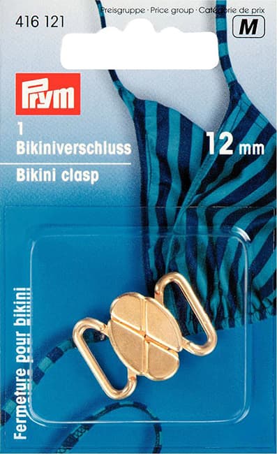 Застежка для бикини "Клевер" золотистая 12мм undefined