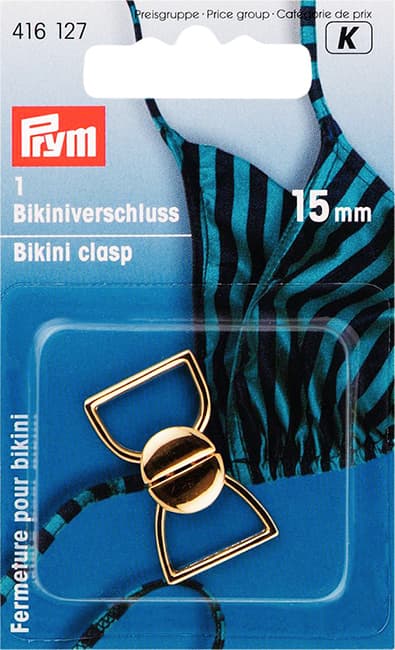 Застежка для бикини "Бант" золотистая 15мм undefined