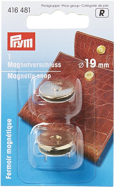 Магнитная застежка для сумок 19мм золотистая undefined