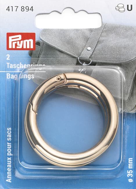 Кольца для сумки 35мм 2шт светлое золото undefined