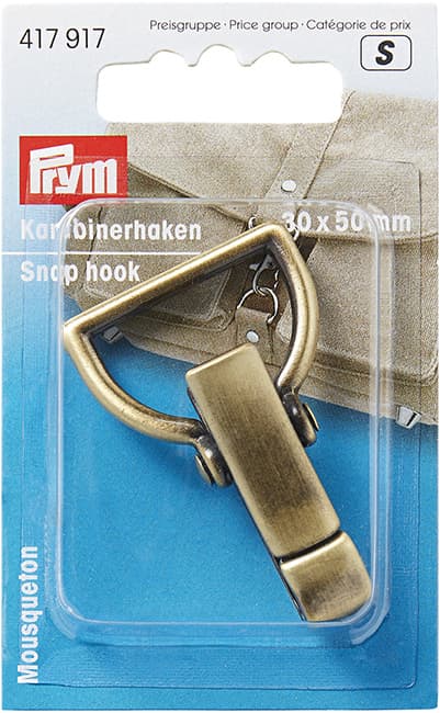 Карабин для сумок 30х50мм цвета латуни undefined