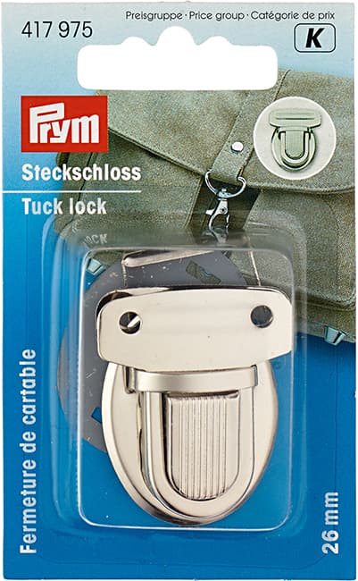 Портфельный замок 26х35мм серебристый undefined