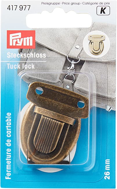 Портфельный замок 26х35мм цвета состаренной латуни undefined