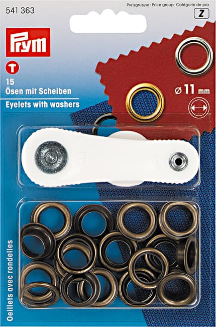 Люверсы состаренная латунь 11мм (15шт) undefined