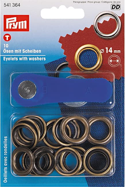 Люверсы состаренная латунь 14мм (10шт) undefined