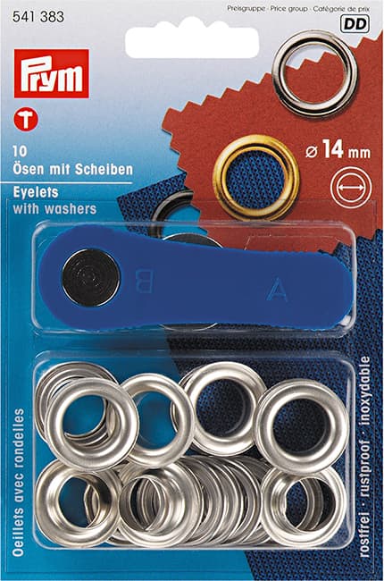 Люверсы серебристые 14мм (10шт) undefined