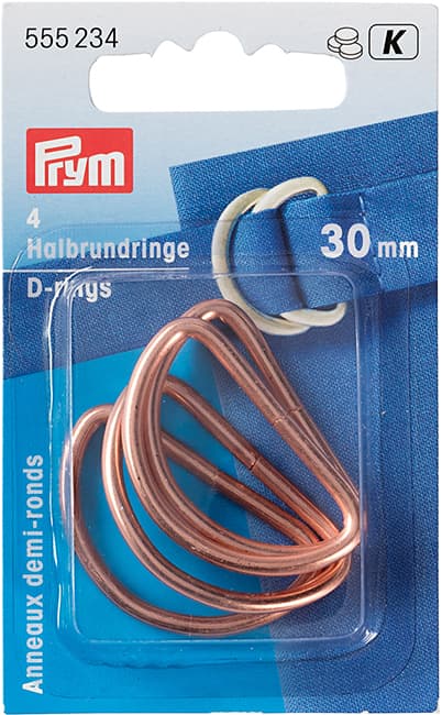 Полукольца 30мм 4шт розовое золото undefined