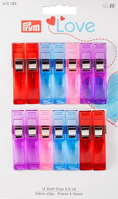 Прищепки большие Prym Love для работы с тканями, 5,5 см, 14 шт undefined