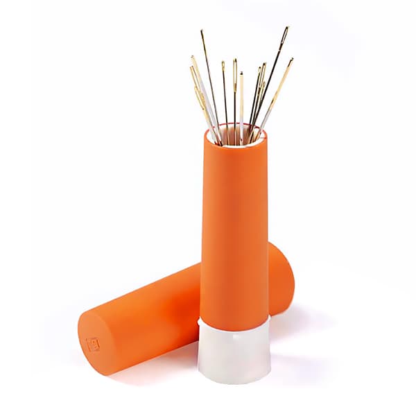 Вращающаяся игольница-тубус с набором игл, оранжевая undefined