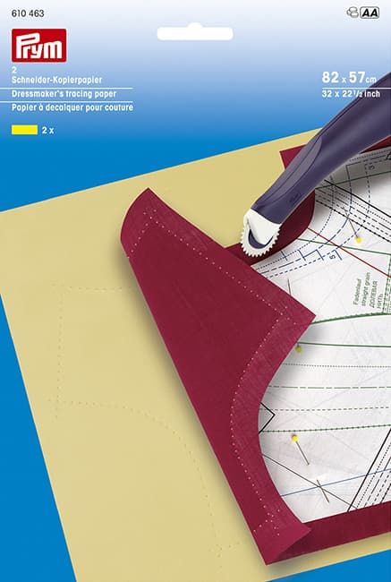 Бумага копировальная для переноса выкройки 82х57см, 2 листа, желтая undefined