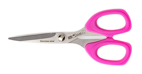 Ножницы прямые Prym Love 13см с микрозубьями для тонких тканей, розовые undefined