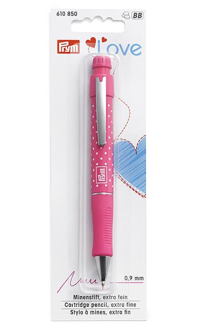 Механический карандаш Prym Love, розовый, с розовыми грифелями 0.9мм undefined
