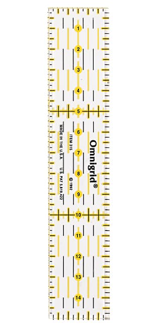 Линейка для пэчворка 15х3см undefined