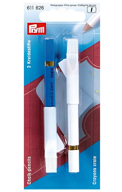 Карандаши меловые белый и голубой undefined