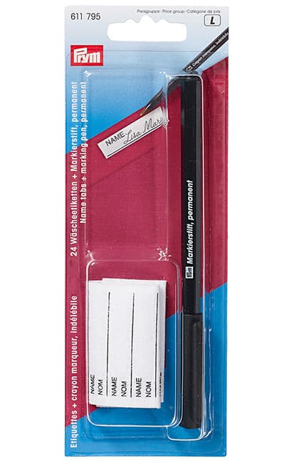 Набор именных бирок на одежду (24 шт.) + ручка undefined