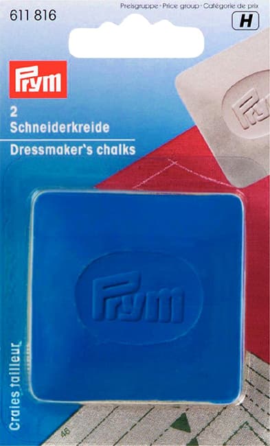 Мел портновский желтый и синий 50х50мм 2шт undefined