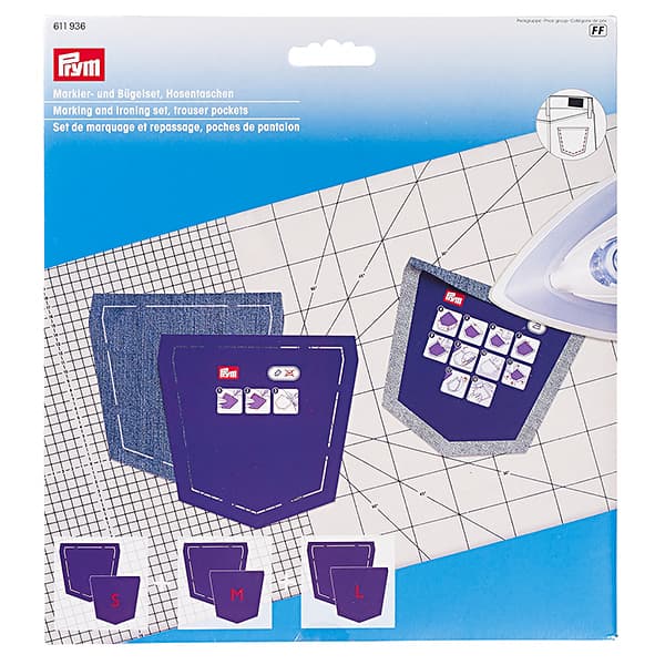 Набор шаблонов карманов для брюк для маркировки и глажки undefined