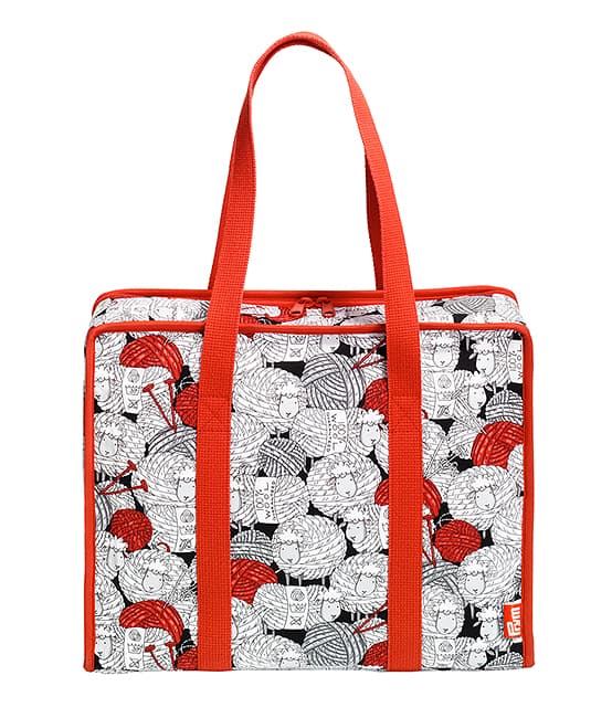 Плоская сумка для аксессуаров (34х26х9,5), овцы/клубки пряжи undefined