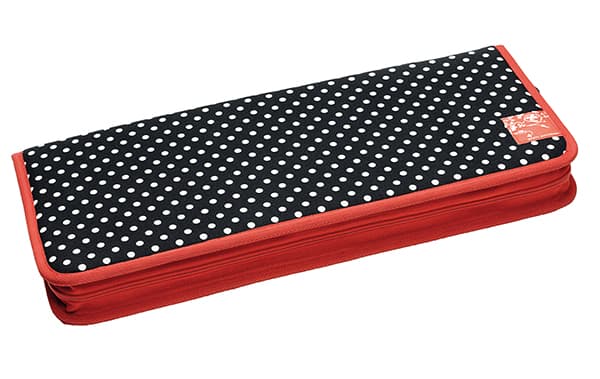 Органайзер для спиц (43х20), черный в белый горох undefined