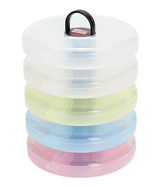 Набор круглых контейнеров "Пончики", 5шт, 13см