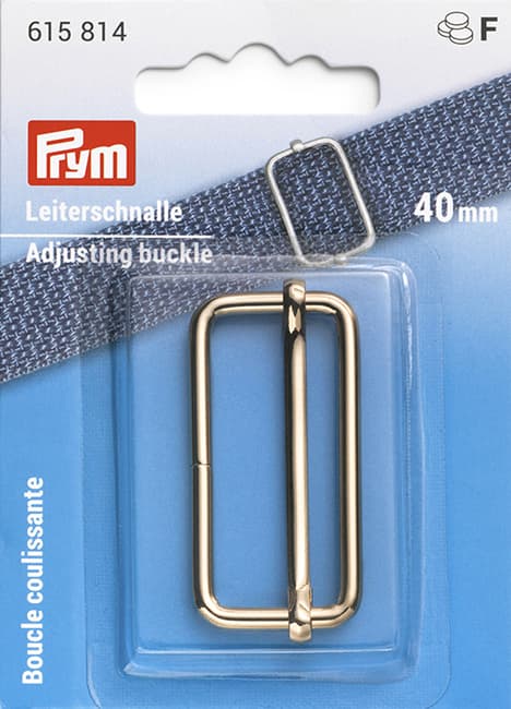 Застежка-пряжка регулировочная для сумок и рюкзаков 40мм светлое золото undefined