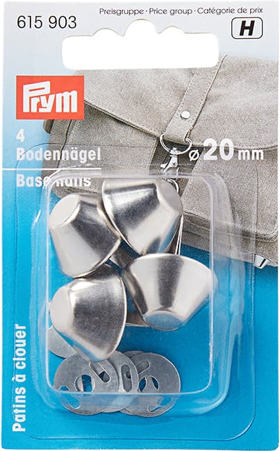 Ножки для дна сумки 20мм 4шт серебристые undefined